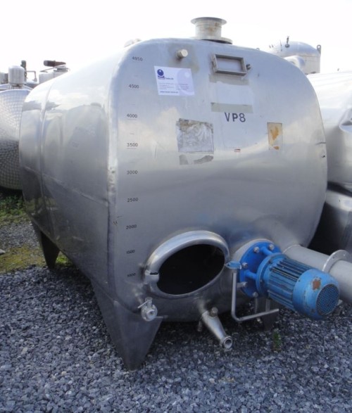 Behälter 4.800 Liter aus V2A, gebraucht, einwandig