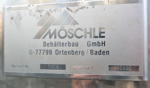 Behälter 10.500 Liter aus V2A einwandig, gebraucht