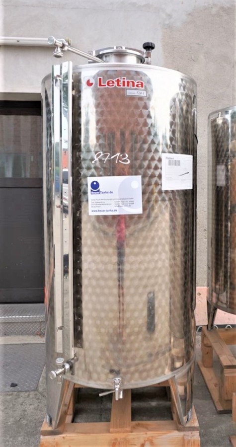 Behälter 520 Liter aus V2A einwandig, gebraucht