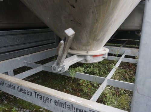 Schüttgutcontainer 1.000 Liter aus V2A einwandig, gebraucht