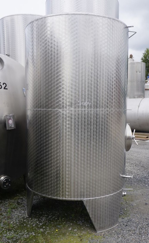 Behälter 3.000 Liter aus V2A, einwandig, gebraucht