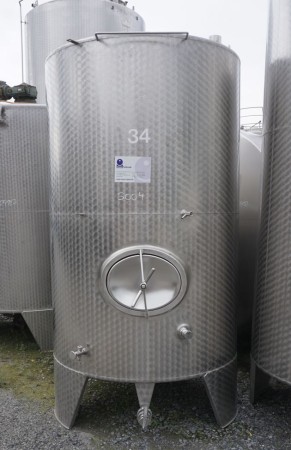 Behälter 3.000 Liter aus V2A, einwandig, gebraucht