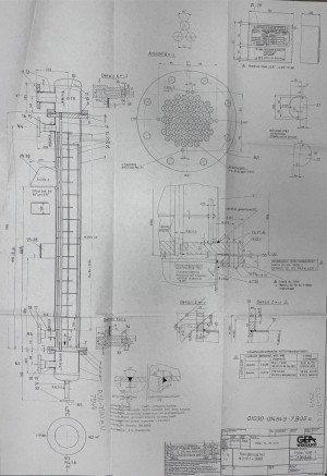 Rohrbündelwärmetauscher / Kondensator aus V4A, gebraucht